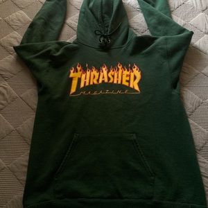Olive Green Thrasher Hoodie